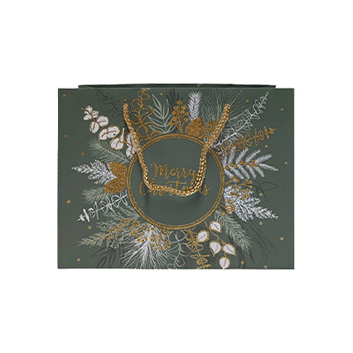 Busta regalo natalizia con scritta Merry Christmas per regali da 23 x 18 cm