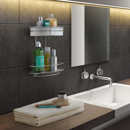 Metaltex serie Orbit Mensola ovale 2 piani Casa e cucina/Organizzazione interni/Porta oggetti cassetti e scaffali/Unità di mensole Scontolo.net - Potenza, Commerciovirtuoso.it