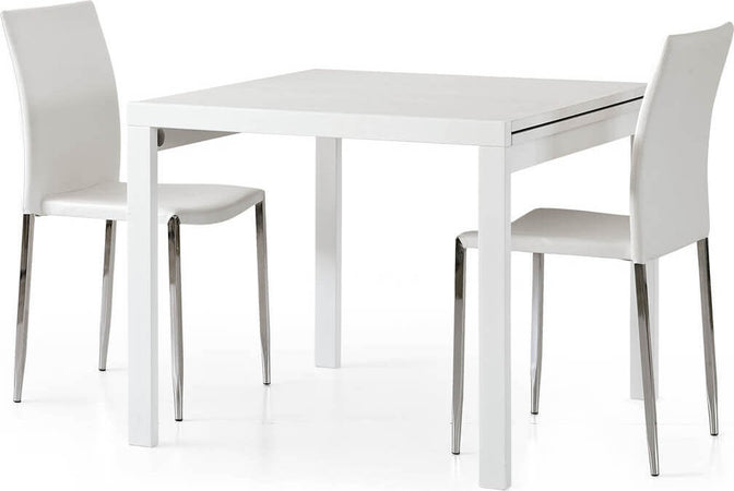 MEYER---tavolo-da-pranzo-moderno-allungabile-a-libro-frassinato-90x90/180-Bianco-Milani-Home