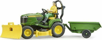 Mezzo-agricolo-Bruder-62104-Trattore-Tosaerba-con-Rimorchio-JOHN-DEERE