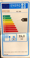 Stufa a legna Olga 15 kw in acciaio verniciato h 91 cm