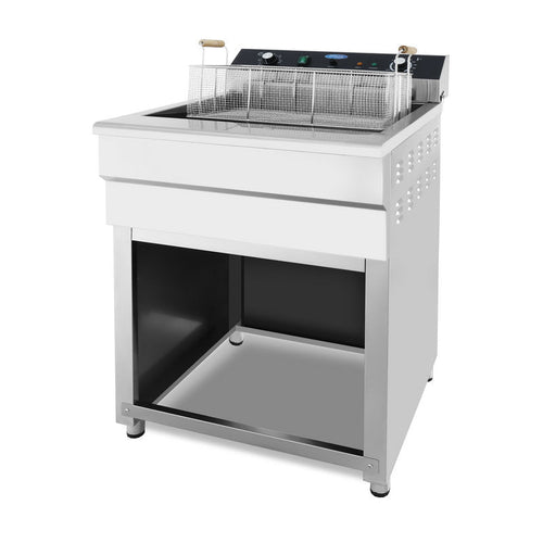 Friggitrice - 45L - 1 Cestello - con Rubinetto di Scarico - 400V