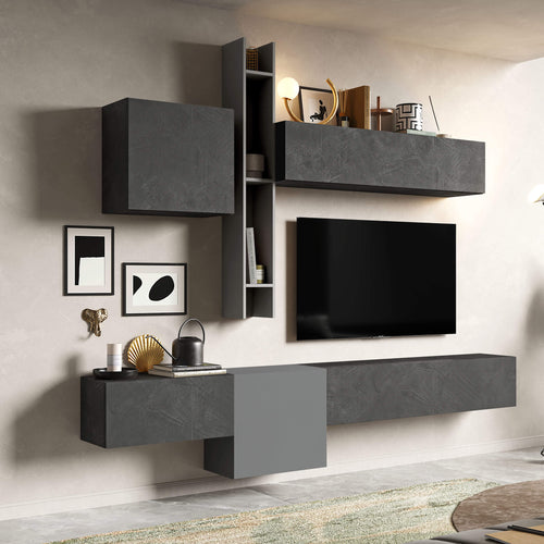 MIA---parete-attrezzata-moderna-Antracite-Milani-Home