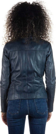 Michelina---Giacca-Donna-Blu-in-vera-pelle