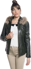 Michelina-Cap---Giacca-Donna-Verde-con-Cappuccio-in-vera-pelle