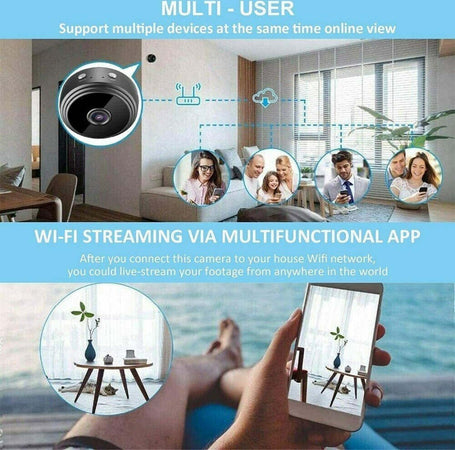 Micro Camera 1080p Hd Wifi Mini Ip Telecamera Nascosta Videocamera Magnetica A9 Casa, arredamento e bricolage > Sicurezza e Antifurti > Sistemi di Videosorveglianza Trade Shop italia - Napoli, Commerciovirtuoso.it