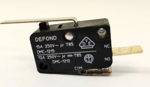 MICRO INTERRUTTORE MICRO PULSANTE CON LEVA DEFOND DMC-1212 15 AMP 250 VOLT 2 FASTON Fai da te/Materiale elettrico/Interruttori e dimmer/Interruttori da cavo Rossi Ricambi - Venetico Marina, Commerciovirtuoso.it