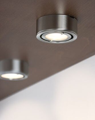 Micro-line-furniture-up-light-set,-DressBrushed-iron,-3-pc.-set