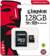 Micro-Sd-Card-128gb-Classe-10-128-Gb-Kingston-Scheda-Memory-Card-Per-Cellulare