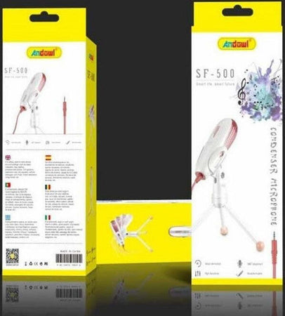 Microfono A Condensatore Con Treppiede Supporto Dotato Di Jack Da 3,5 Mm Sf-500 Strumenti Musicali/Microfoni/A condensatore Trade Shop italia - Napoli, Commerciovirtuoso.it