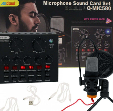 Microfono A Condensatore Q-mic580 Schede Audio Bluetooth Filtro Anti-pop Con Base Strumenti Musicali/Microfoni/A condensatore Trade Shop italia - Napoli, Commerciovirtuoso.it
