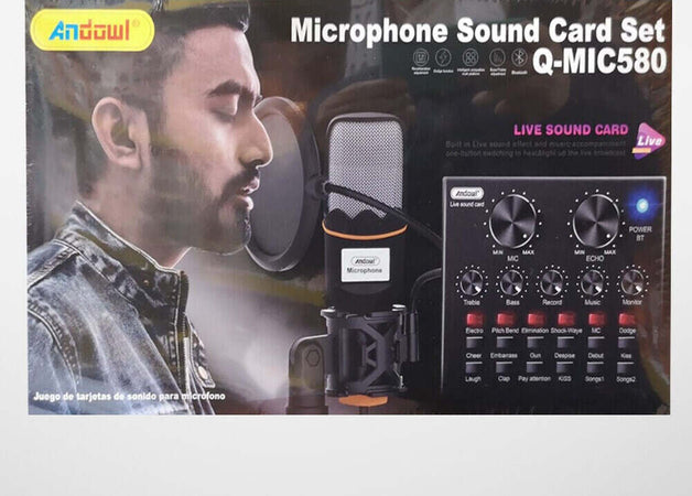 Microfono A Condensatore Q-mic580 Schede Audio Bluetooth Filtro Anti-pop Con Base Strumenti Musicali/Microfoni/A condensatore Trade Shop italia - Napoli, Commerciovirtuoso.it