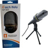 Microfono-A-Condensatore-Treppiede-Da-Tavolo-Cavo-Jack-Pc-Notebook-Chat-Qy920