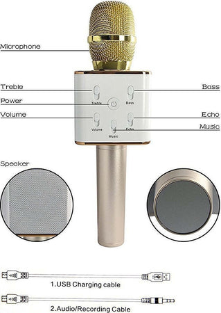 MICROFONO BLUETOOTH WIRELESS DOPPIO ALTOPARLANTE SPEAKER BLUETOOTH PORTATILE Strumenti Musicali/Microfoni/Wireless Trade Shop italia - Napoli, Commerciovirtuoso.it