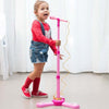 Microfono-Con-Asta-In-Plastica-Rosa-Con-Luci-E-Suoni-Ingresso-Mp3-Smartphone
