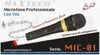 Microfono Con Cavo Per Karaoke Feste Dinamico 3.2 Mt 18cm Xlr-jack On/off Maxtech Mic-01 Elettronica e telefonia > Accessori Audio e Video > Microfoni Trade Shop italia - Napoli, Commerciovirtuoso.it