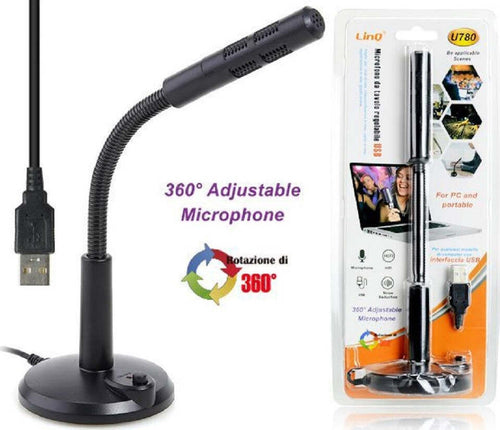 Microfono Da Tavolo Regolabile Con Usb Per Pc Notebook U780 Suono Omnidirezionale Strumenti Musicali/Microfoni/A condensatore Trade Shop italia - Napoli, Commerciovirtuoso.it