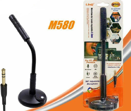 Microfono Da Tavolo Regolabile Jack 3,5mm Per Pc Notebook M580 Omnidirezionale Strumenti Musicali/Microfoni/A condensatore Trade Shop italia - Napoli, Commerciovirtuoso.it