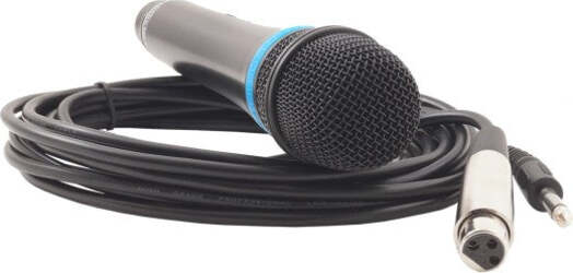 Microfono-Karaoke-Kit-Professionale-In-Metallo-Spina-6,3mm-Dinamico-At-260