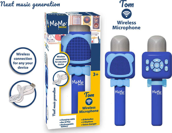 Microfono-Karaoke-Wireless-Tom-blu-I'Next