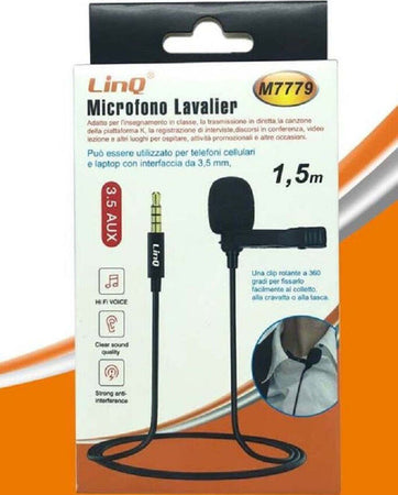 Microfono Lavalier Con Clip Colletto Bavero 360? Smartphone Jack Da 3,5mm M7779 Elettronica/Foto e videocamere/Accessori/Accessori per videocamera/Microfoni esterni Trade Shop italia - Napoli, Commerciovirtuoso.it