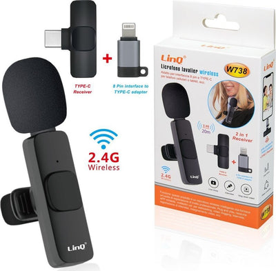 Microfono Lavalier Con Clip Colletto Bavero Wireless 2.4g Con Ricevitore 20m W738 Elettronica/Foto e videocamere/Accessori/Accessori per videocamera/Microfoni esterni Trade Shop italia - Napoli, Commerciovirtuoso.it