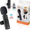 Microfono-Lavalier-Con-Clip-Colletto-Bavero-Wireless-2.4g-Con-Ricevitore-20m-W738