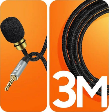 Microfono Lavalier Jack 3,5 Mm Suono Omnidirezionale A 360? Cavo 3 Metri Av3553m Elettronica/Informatica/Accessori/Accessori per audio e video/Microfoni per PC Trade Shop italia - Napoli, Commerciovirtuoso.it