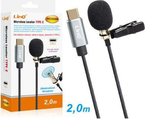 Microfono Lavalier Usb-c Suono Omnidirezionale A 360? Cavo Da 2 Metri Tpc3539m Elettronica/Informatica/Accessori/Accessori per audio e video/Microfoni per PC Trade Shop italia - Napoli, Commerciovirtuoso.it