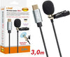 Microfono-Lavalier-Usb-c-Suono-Omnidirezionale-A-360°-Con-Cavo-3-Metri-Tpc3540m
