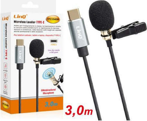 Microfono Lavalier Usb-c Suono Omnidirezionale A 360? Con Cavo 3 Metri Tpc3540m Elettronica/Informatica/Accessori/Accessori per audio e video/Microfoni per PC Trade Shop italia - Napoli, Commerciovirtuoso.it