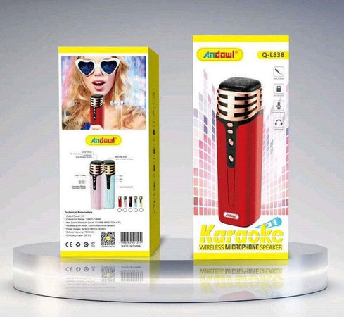 Microfono Per Karaoke Wireless Senza Fili Altoparlante Bluetooth Fm Radio Q-l838 Elettronica/Audio e video portatile/Accessori/Casse portatili e Docking Station con altoparlanti/Casse portatili Bluetooth Trade Shop italia - Napoli, Commerciovirtuoso.it