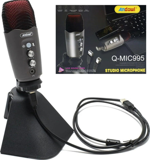 Microfono-Professionale-A-Condensatore-Da-Tavolo-Usb-Per-Studio-Podcast