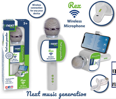 Microfono-Wireless-altoparlante-e-supporto-Rex-I'Next