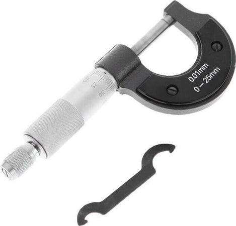 Micrometro-Spessimetro-0,01-A-0-25-Mm-Micro-Metro-Calibro-Misura-Misurazioni-Tools