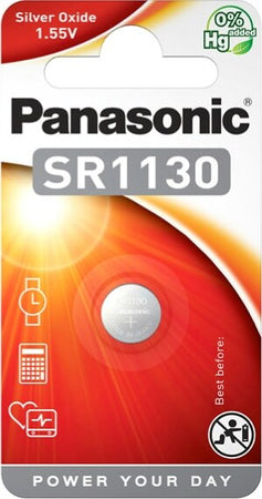 Micropila SR1130 - 1 55V - a pastiglia - ossido argento - Panasonic Elettronica/Pile e caricabatterie/Pile monouso Eurocartuccia - Pavullo, Commerciovirtuoso.it