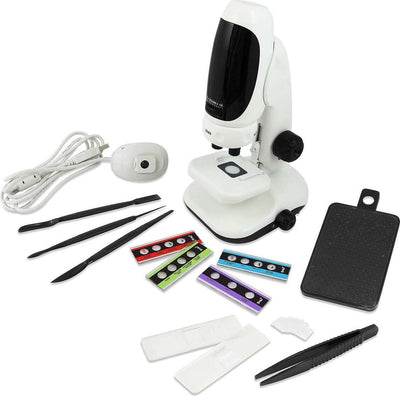 Microscopio Digitale 400x per Bambini 8+ con Camera USB e Supporto per Smartphone - EX DEMO - No Libretto Istruzioni