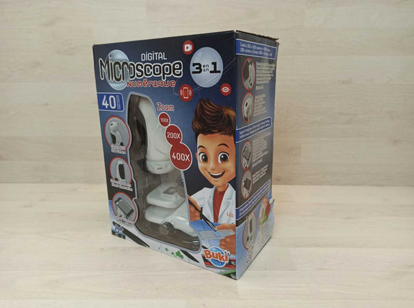 Microscopio Digitale 400x per Bambini 8+ con Camera USB e Supporto per Smartphone - EX DEMO - No Libretto Istruzioni