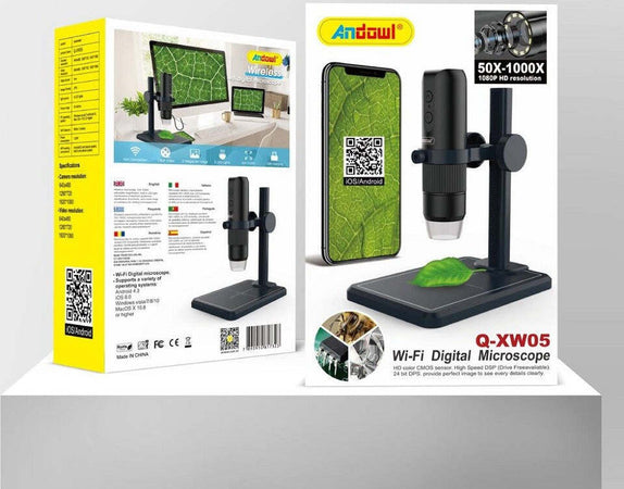 Microscopio Digitale Q-xw05 Wi-fi Usb 1080p Risoluzione Hd 50-1000x Portatile Elettronica/Foto e videocamere/Binocoli telescopi e ottica/Microscopi/Microscopi digitali portatili Trade Shop italia - Napoli, Commerciovirtuoso.it