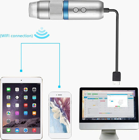Microscopio Digitale Q-xw05 Wi-fi Usb 1080p Risoluzione Hd 50-1000x Portatile Elettronica/Foto e videocamere/Binocoli telescopi e ottica/Microscopi/Microscopi digitali portatili Trade Shop italia - Napoli, Commerciovirtuoso.it