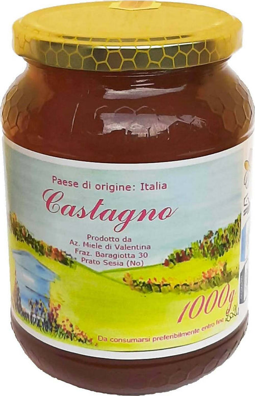 Miele Di Castagno Grezzo Italiano Miele Artigianale 100% Val Sesia Piemonte Made In Italy Alimentari e cura della casa/Preparati da cucina e da forno/Sciroppi zuccheri e dolcificanti/Miele Miele di Valentina - Prato Sesia, Commerciovirtuoso.it