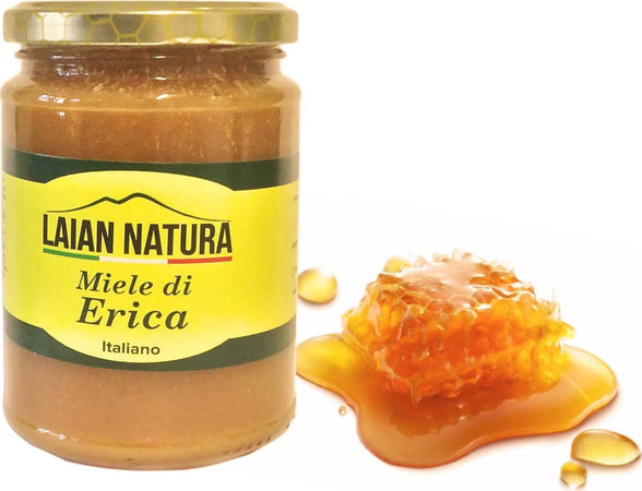 Miele di Erica Italiano Miele Puro Artigianale Grezzo Dolcificante Naturale Fatto in Italia Miele dolce dolcificante LAIAN NATURA -Torre Annunziata, Commerciovirtuoso.it