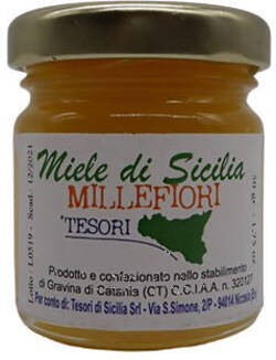 Miele di Sicilia Millefiori 50gr Miele Naturale Italiano Prodotto in Italia con Vitamina C Miele Tesori Di Sicilia - Nicosia, Commerciovirtuoso.it
