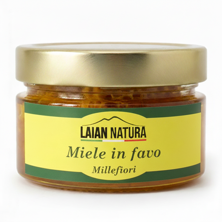 Miele in favo in vetro favo miele Italiano 150gr Laian Natura