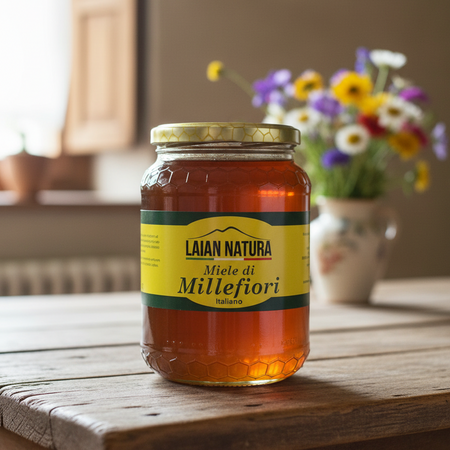 Miele Millefiori Italiano Miele Grezzo Artigianale Da Api Italiane Miele Prodotto In Italia Laian Natura