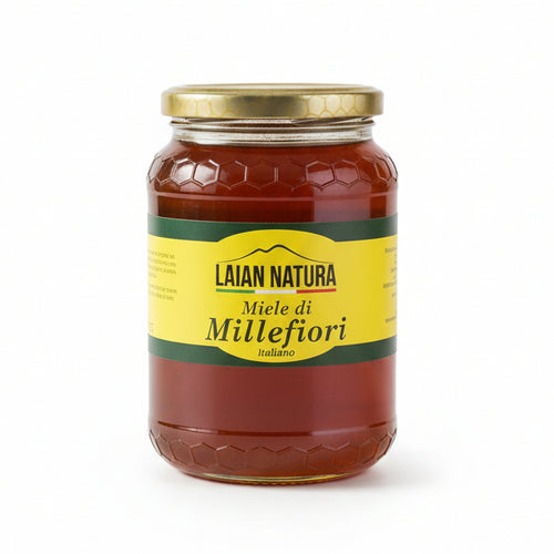 Miele Millefiori italiano Miele Grezzo Artigianale da Api Italiane Miele Prodotto in Italia Miele dolcificante dolce LAIAN NATURA -Torre Annunziata, Commerciovirtuoso.it