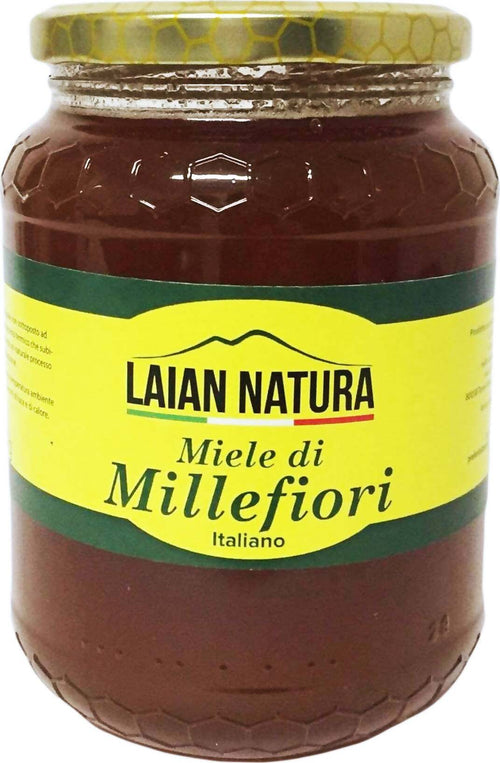 Miele Millefiori italiano Miele Grezzo Artigianale da Api Italiane Miele Prodotto in Italia Miele dolcificante dolce LAIAN NATURA -Torre Annunziata, Commerciovirtuoso.it