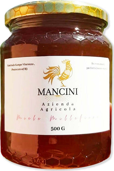 Miele Millefiori Mancini 500gr. in Vetro Miele Grezzo Italiano Miele Ciociaro Puro Artigianale Alimentari e cura della casa/Marmellate miele e creme spalmabili/Miele Mancini Azienda Agricola - Pontecorvo, Commerciovirtuoso.it