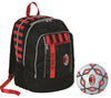 Milan Zaino per La Scuola Bambino E Ragazzo Zaino Advanced Seven Nero Rosso Con Spallacci Regolabili