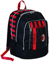 Milan Zaino per La Scuola Bambino E Ragazzo Zaino Advanced Seven Nero Rosso Con Spallacci Regolabili